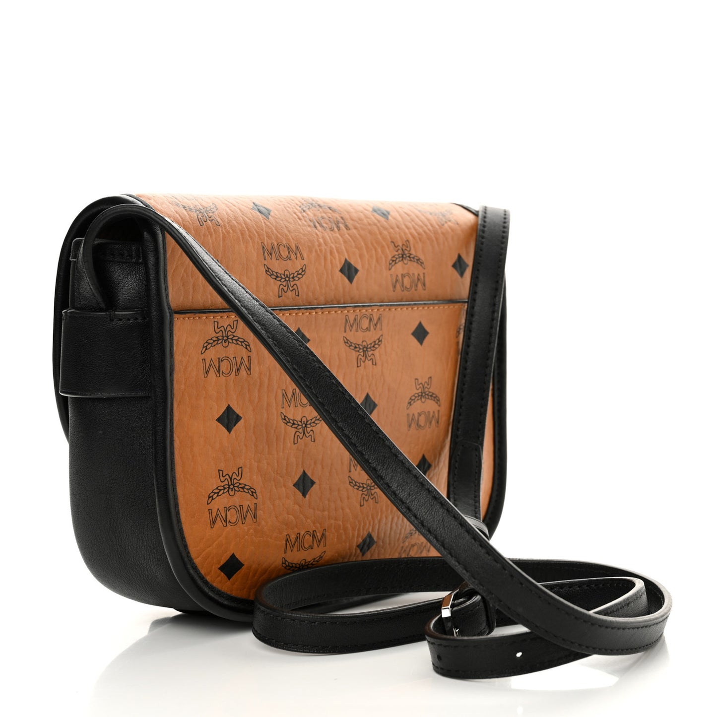 Visetos Small Crossbody Flap Messenger Cognac
