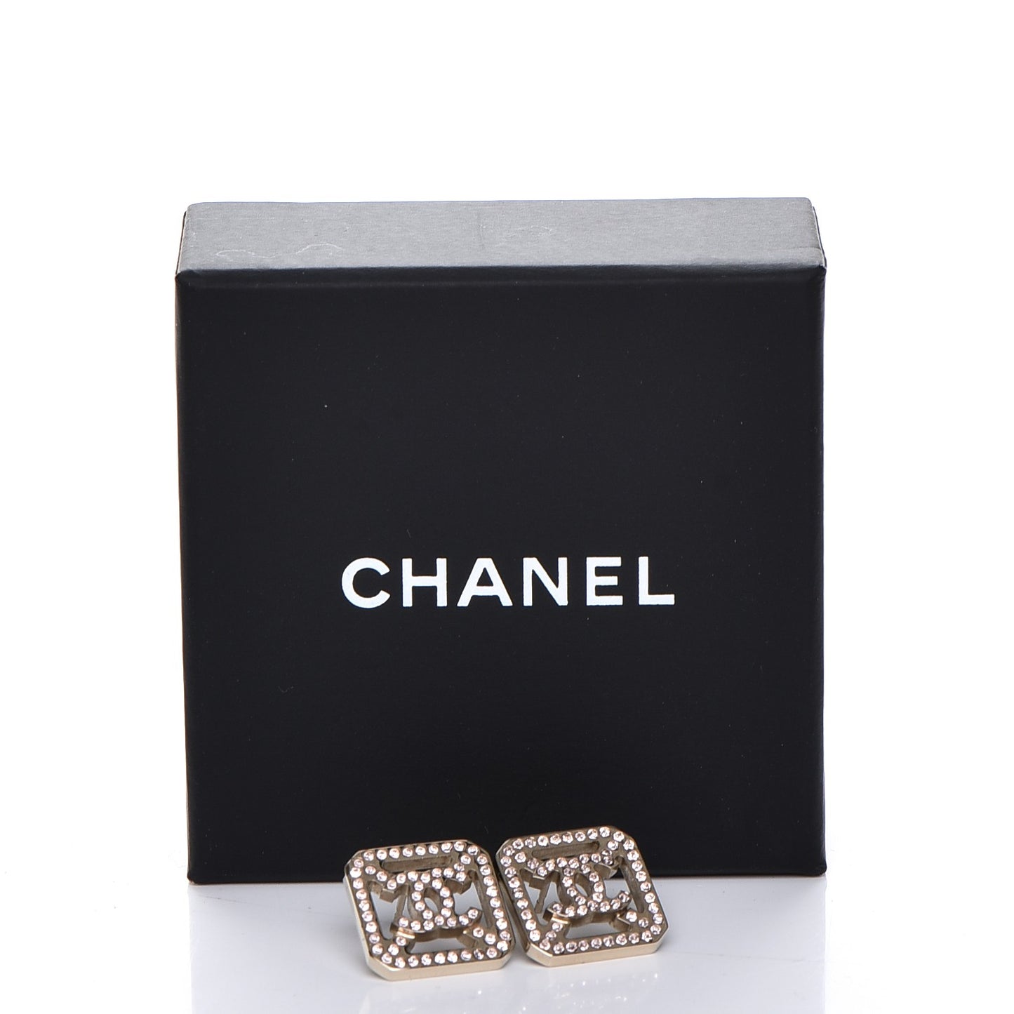 Crystal CC Earrings Pink Light Gold