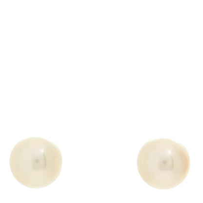 Mikimoto 18K White Gold Akoya Cultured Pearl 8-8.5mm Stud Earrings 1 of 4