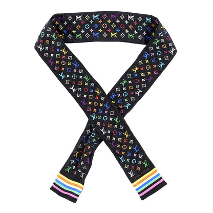 Louis Vuitton Silk Monogram Multicolor Bandeau Black 1 of 3