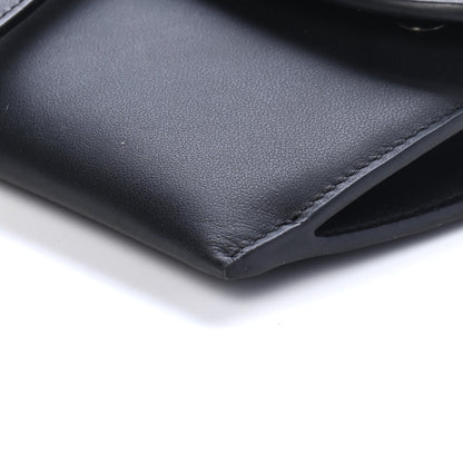 Christian Dior Ultra Matte Calfskin Saddle Chain Wallet Pouch Black 9 of 10