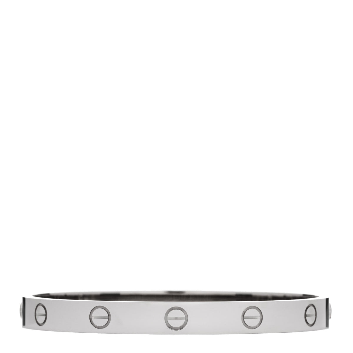 18K White Gold LOVE Bracelet 17