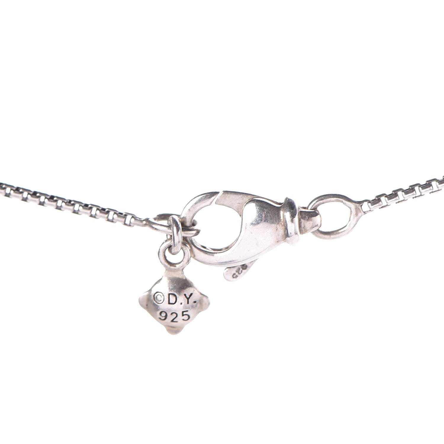 David Yurman Sterling Silver Diamond Hampton Blue Topaz 23mm Starburst Pendant Necklace 5 of 5
