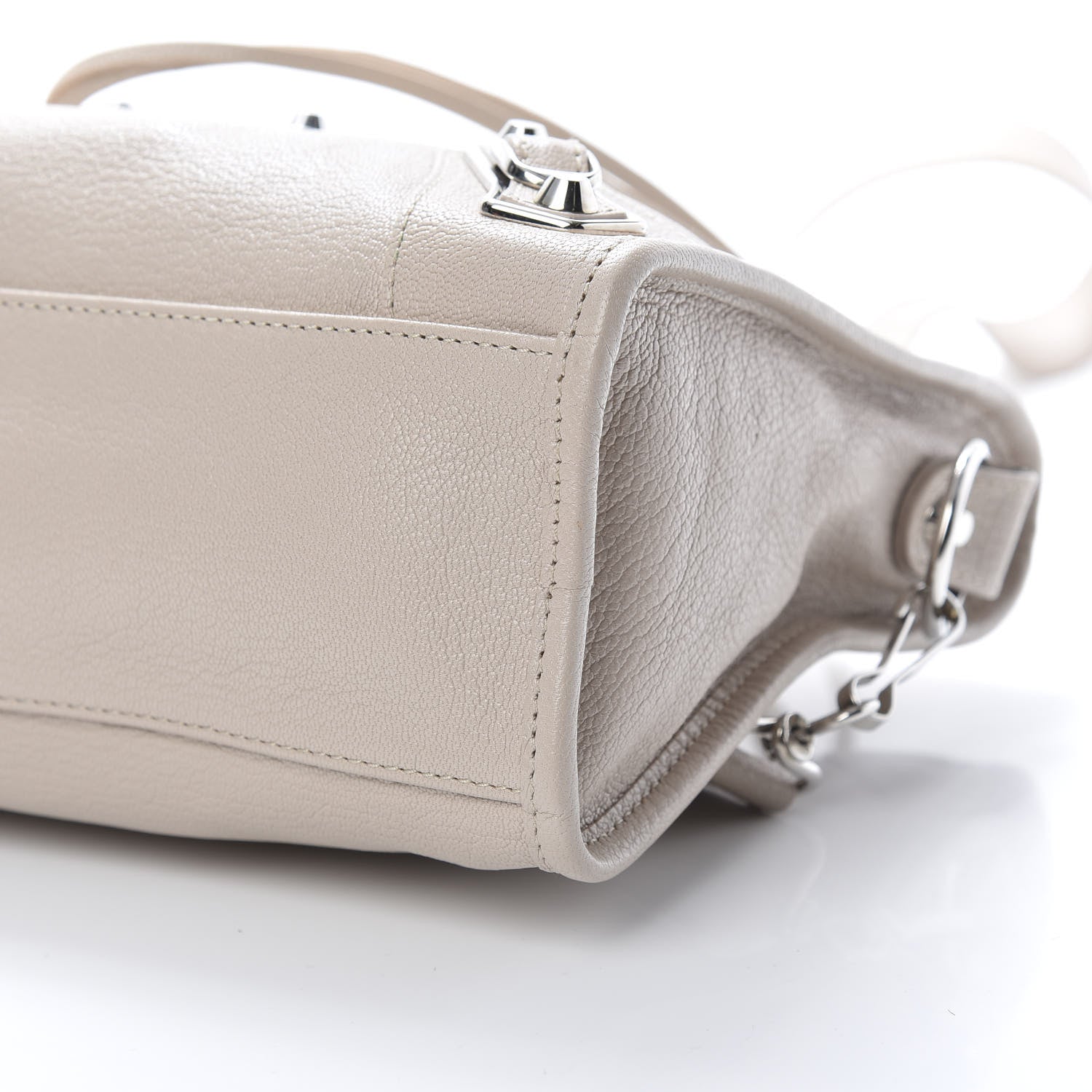 Balenciaga Chevre Silver Metallic Edge S City Beige Praline 9 of 9
