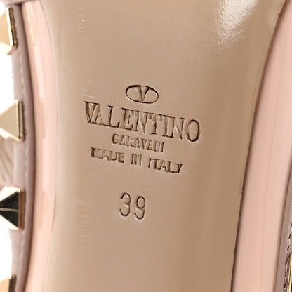 Valentino Garavani Patent Nappa Rockstud Ankle Strap 100mm Pumps 39 Water Rose Poudre 7 of 11