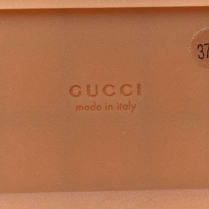 Gucci New Denim GG Monogram Angelina Platform 55mm Slide Sandals 37.5 Blue Tea 8 of 8