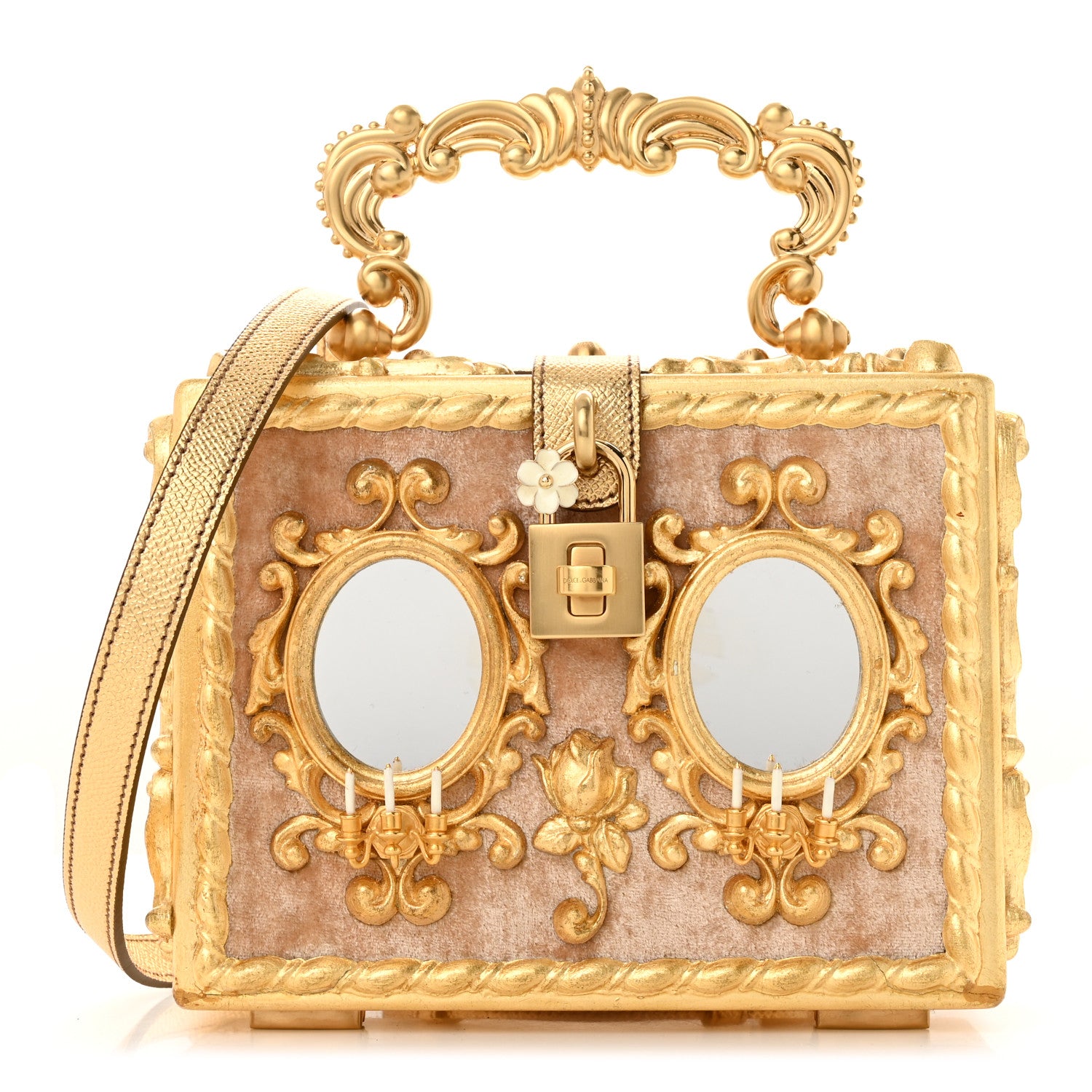 Dolce & Gabbana DOLCE & GABBANA Velvet Dolce Mirror Box Regine Gold 1 of 11