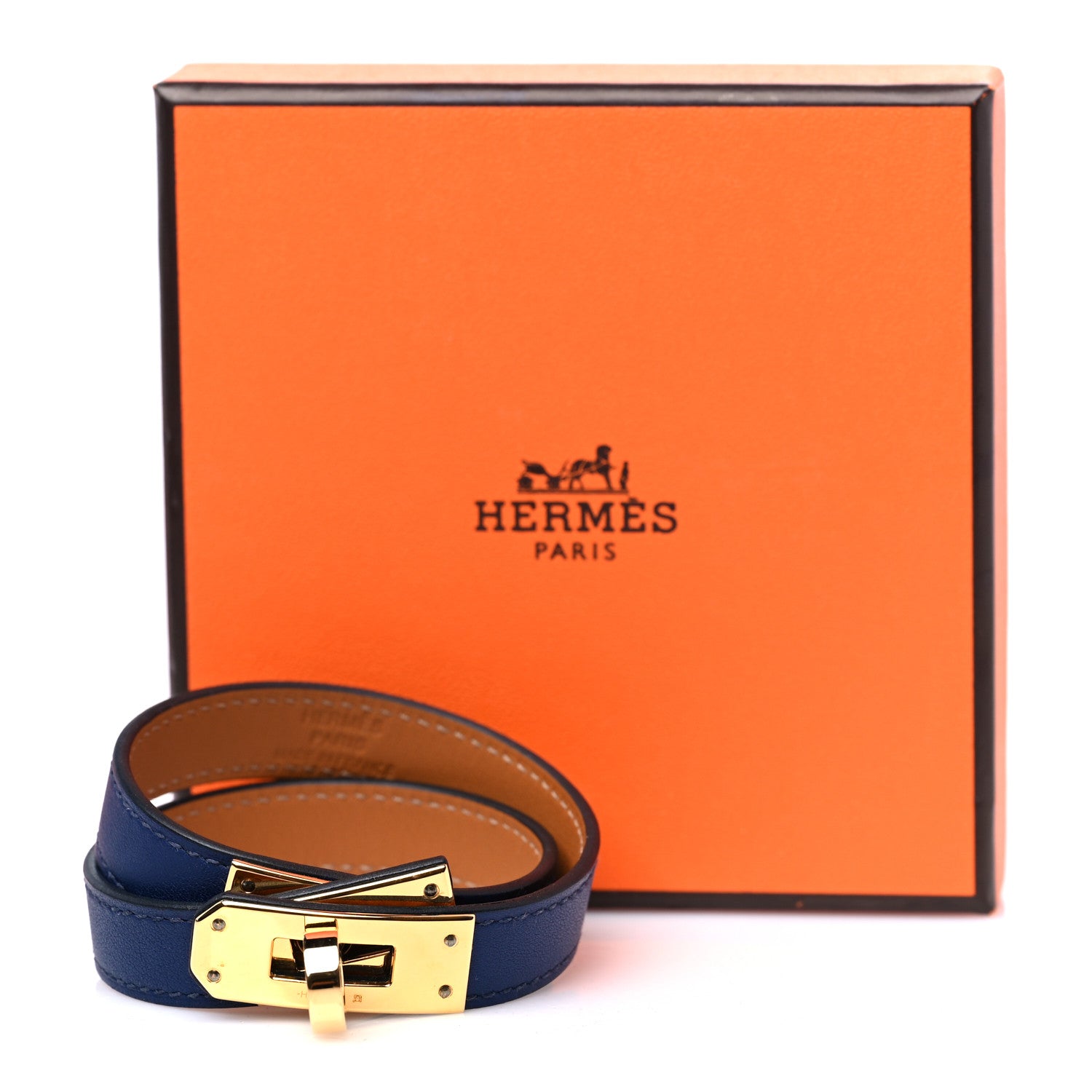 Hermes Swift Kelly Double Tour Bracelet T3 Bleu Saphir 5 of 5