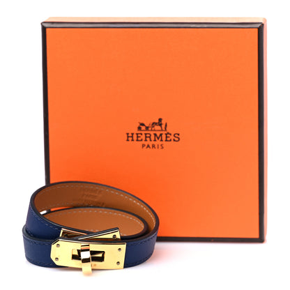 Hermes Swift Kelly Double Tour Bracelet T3 Bleu Saphir 5 of 5