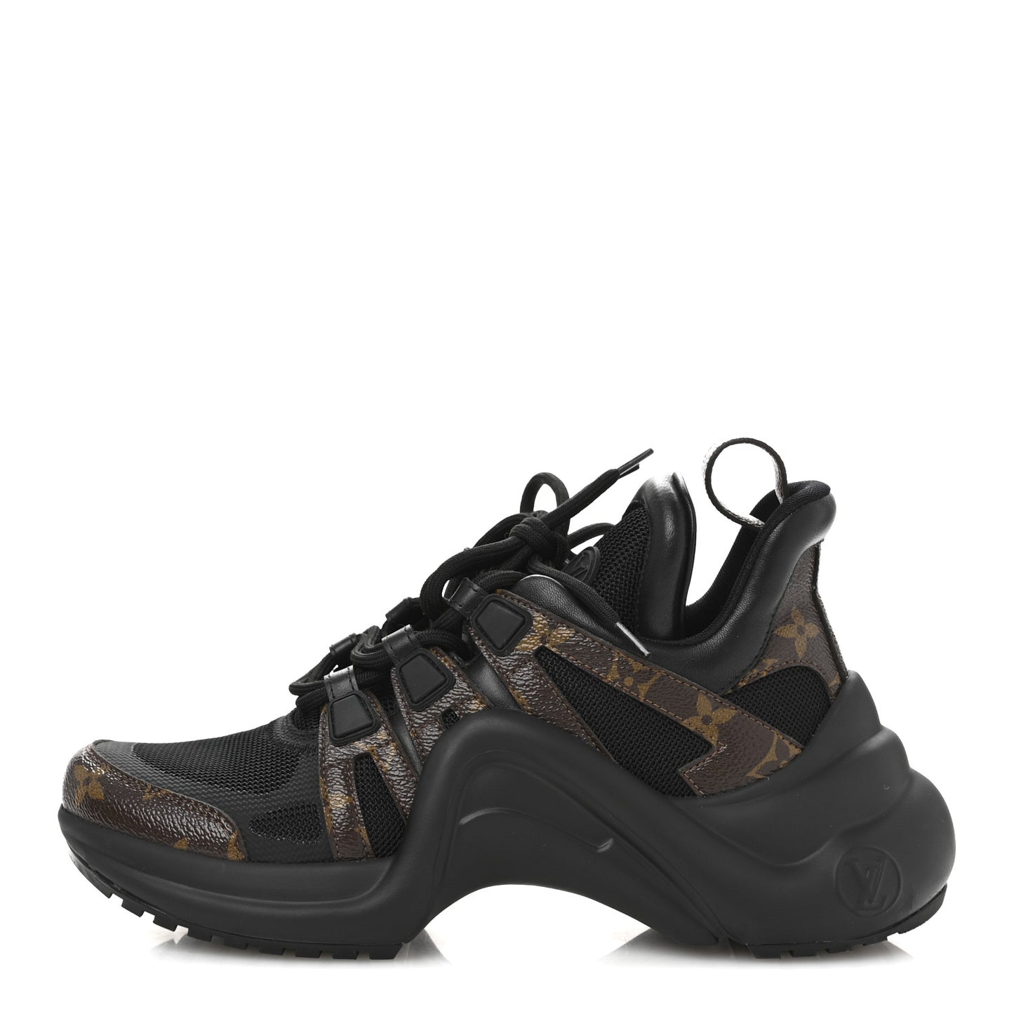 Calfskin Patent Monogram LV Archlight Sneakers 38 Black