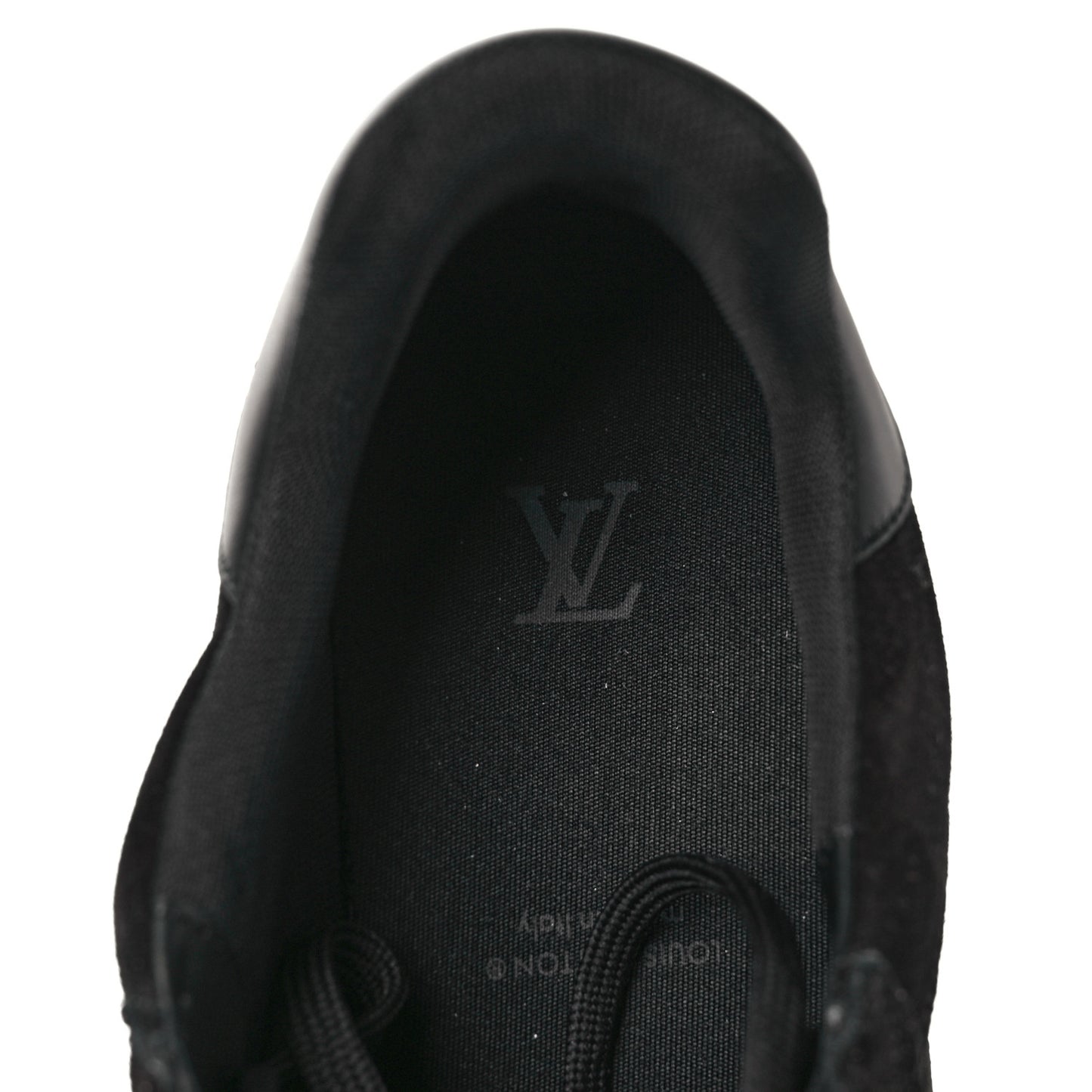 Suede Mens LV Trainer Sneakers 9 Black