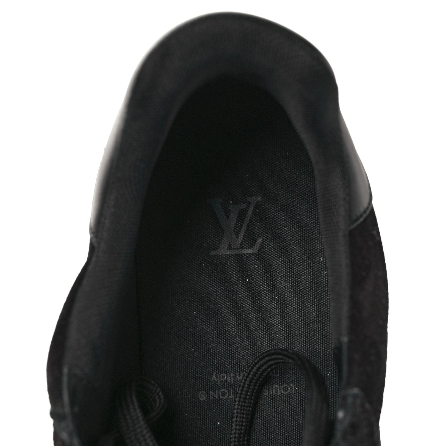 Louis Vuitton Suede Mens LV Trainer Sneakers 9 Black 7 of 8