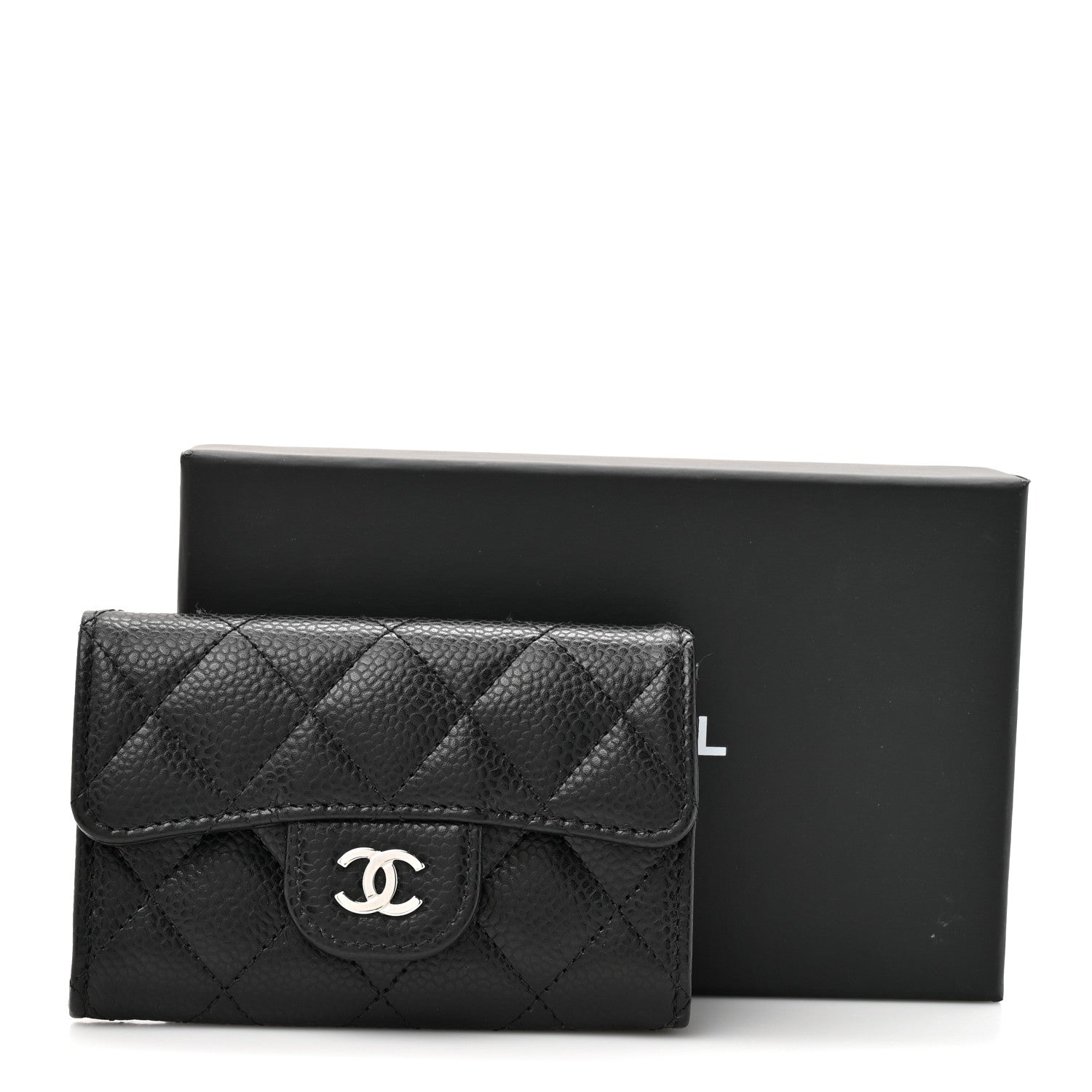 Chanel Caviar Quilted Flap Card Holder Black 8 of 8