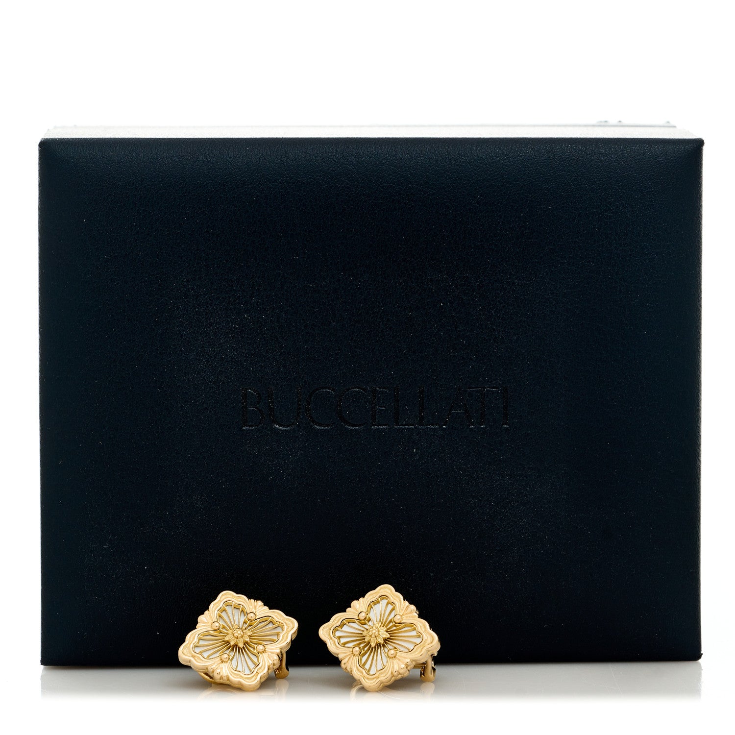 Buccellati 18K Yellow Gold Mother of Pearl Opera Tulle Earrings 5 of 5