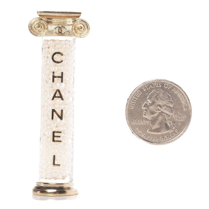 Chanel Pearl Ancient Greek Column Brooch Gold 3 of 6