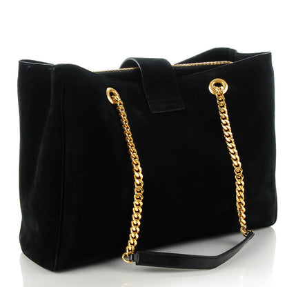 Saint Laurent Suede Monogram Cassandre Shopper Black 3 of 7