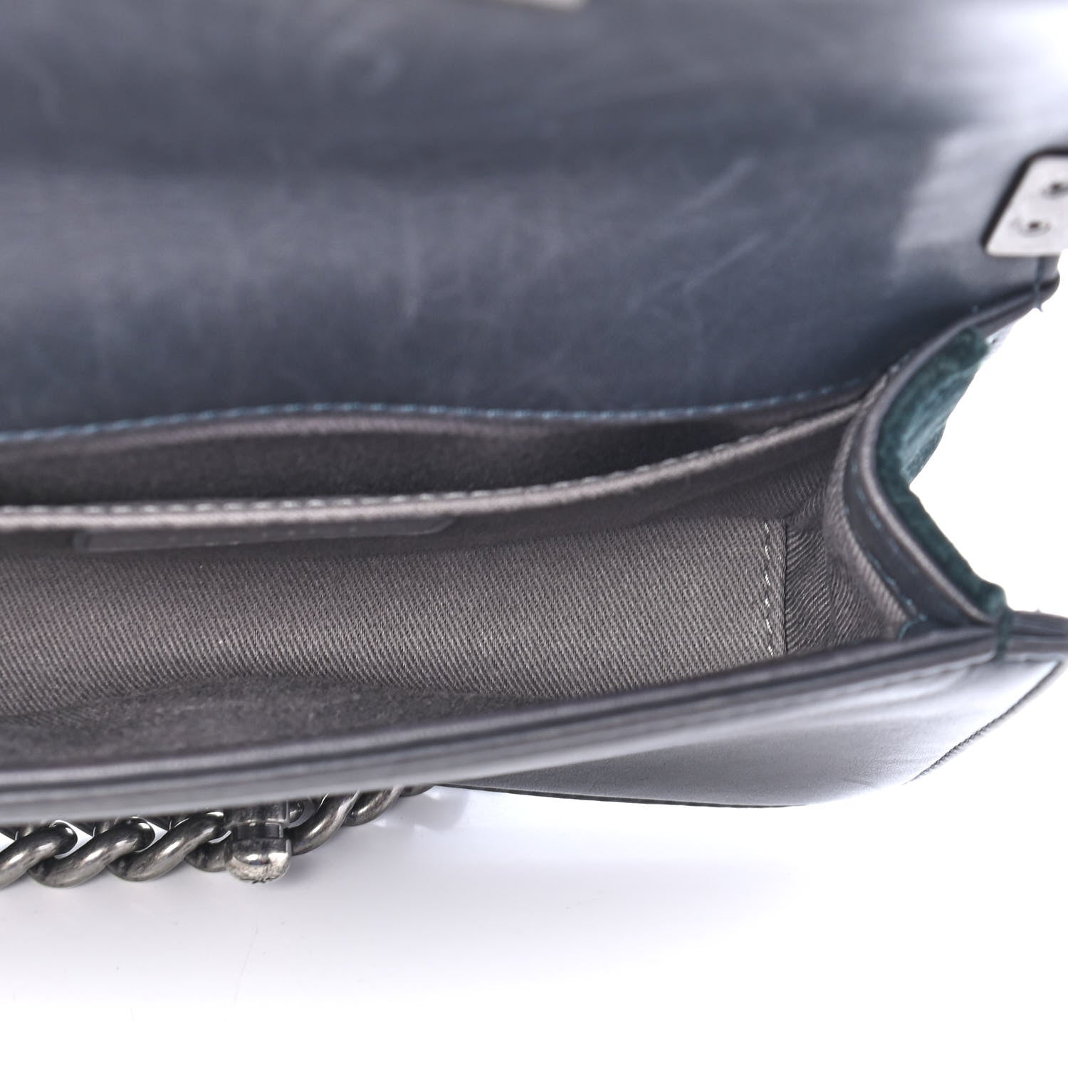 Chanel Velvet Quilted Small Boy Flap Green 5 of 10