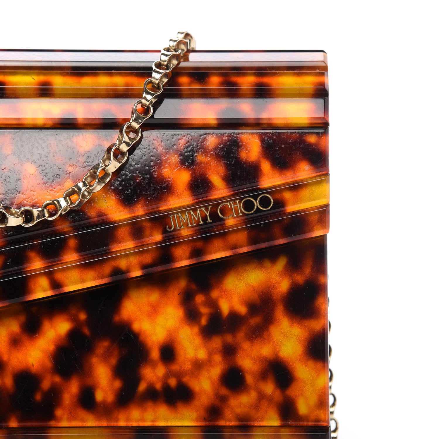 Jimmy Choo Acrylic Tortoiseshell Candy Clutch Brown 10 of 11