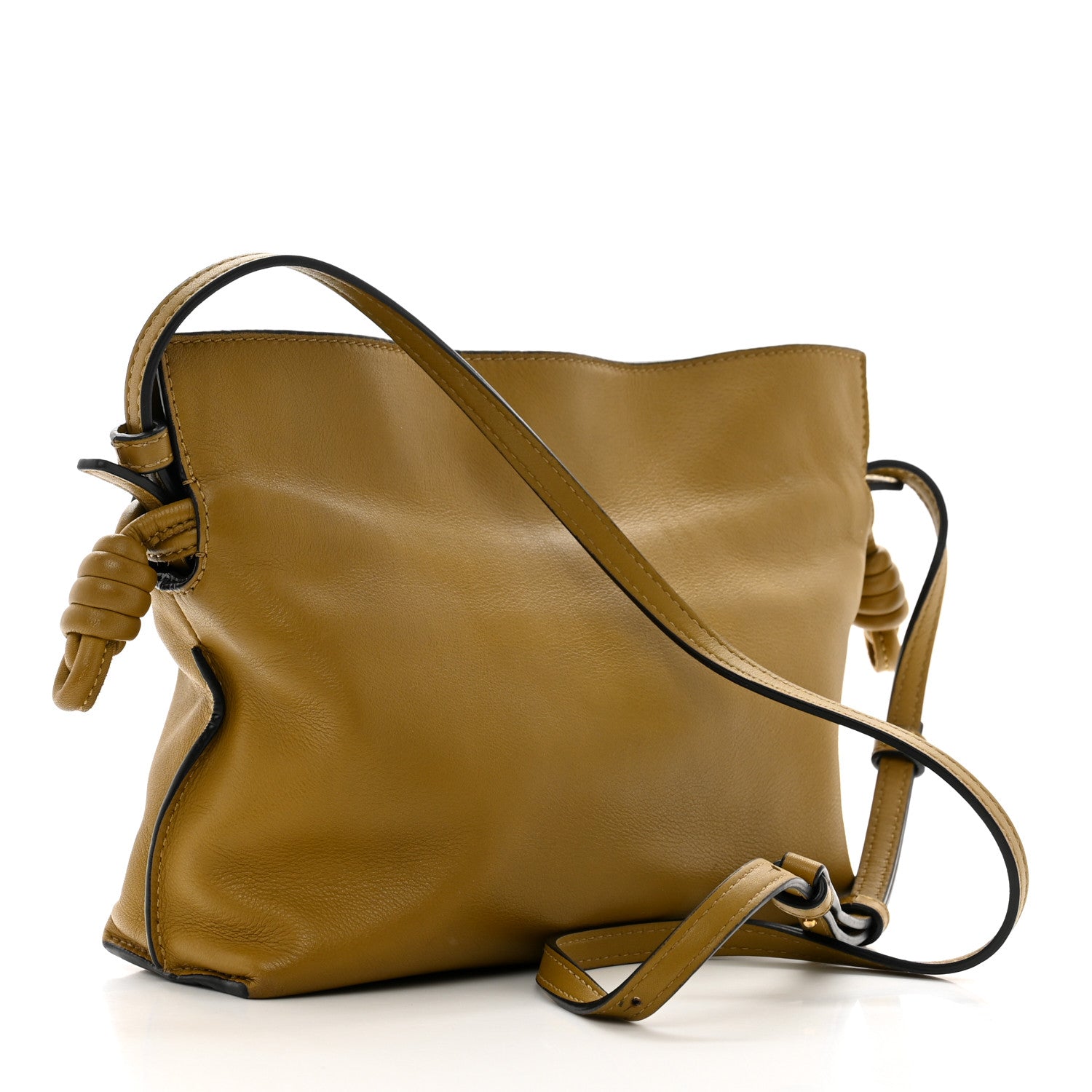 Loewe Calfskin Mini Flamenco Knot Clutch Ochre 3 of 11