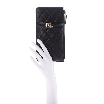 Chanel Caviar Quilted Boy iPhone Pouch Black 3 of 8