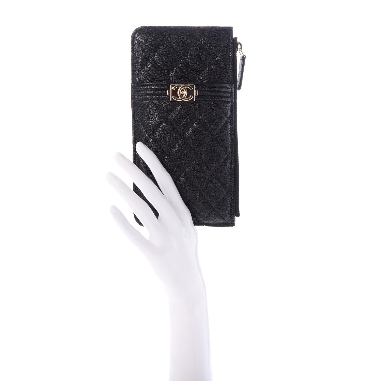 Chanel Caviar Quilted Boy iPhone Pouch Black 3 of 8