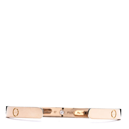 Cartier 18K Yellow Gold 1 Diamond LOVE Cuff Bracelet 17 3 of 5
