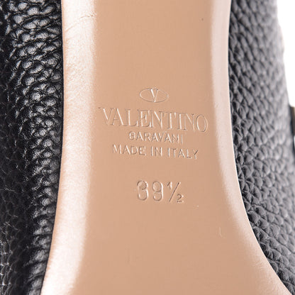 Valentino Garavani Pebbled Calfskin Rockstud 85mm Pumps 39.5 Black 9 of 12