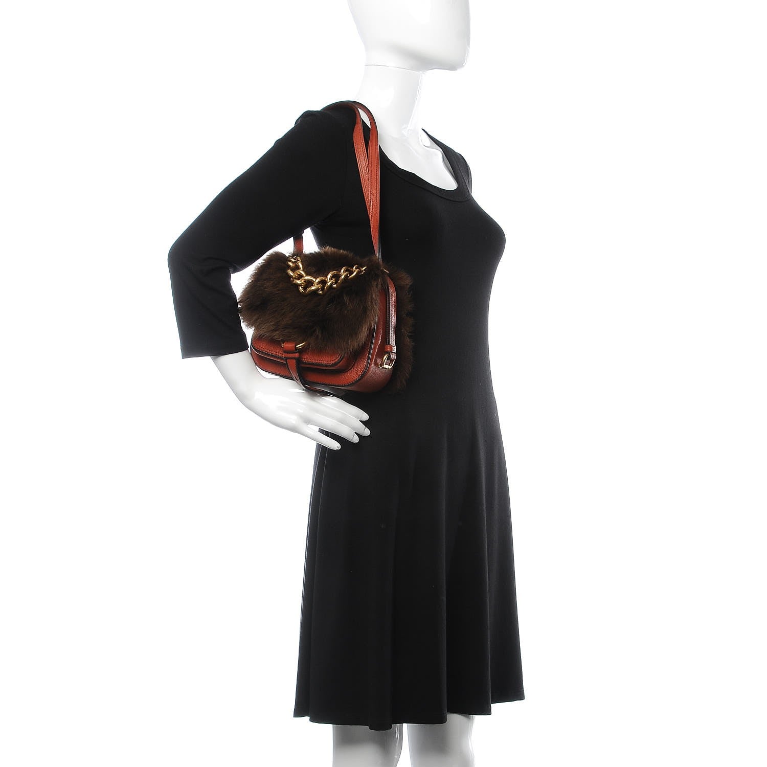 Miu Miu Madras Sheepskin Dahlia Bruciato Ruggine 2 of 9