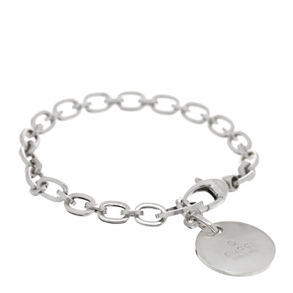 Gucci Sterling Silver Link Round Charm Bracelet 1 of 3