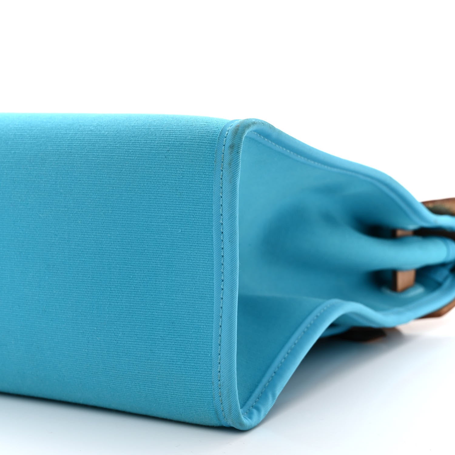 Hermes Vache Hunter Toile Herbag Zip 31 PM Bleu Azteque Menthe 12 of 12