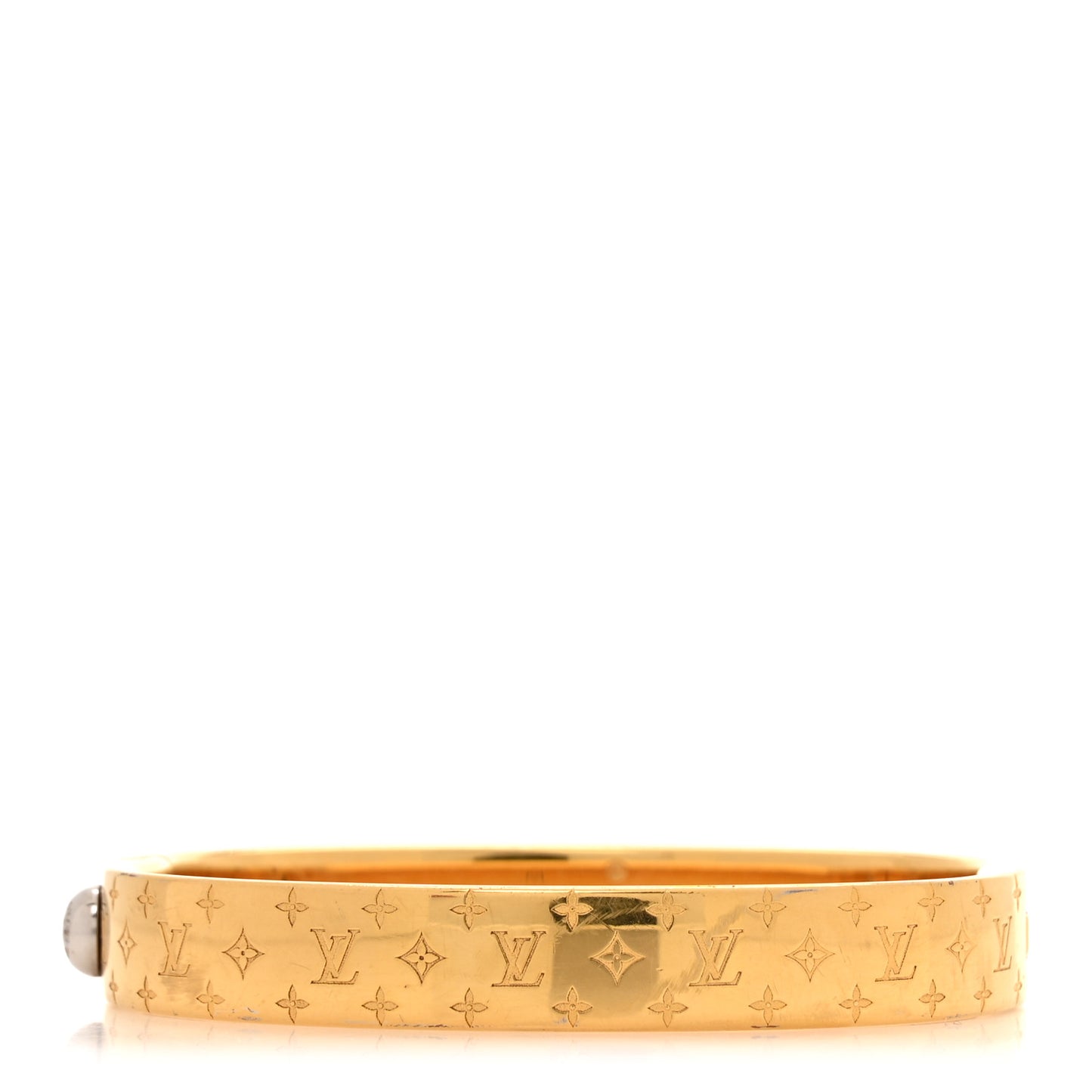 Brass Monogram Nanogram Cuff M Gold