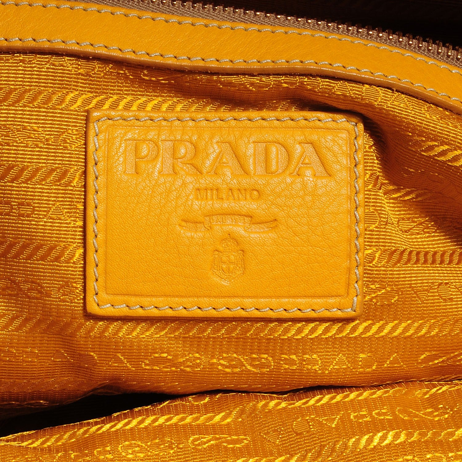 Prada Vitello Daino Crossbody Bag Ocra 5 of 10