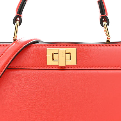 Fendi Shiny Nappa Petite Peekaboo I SEE U Satchel Papavero 10 of 12
