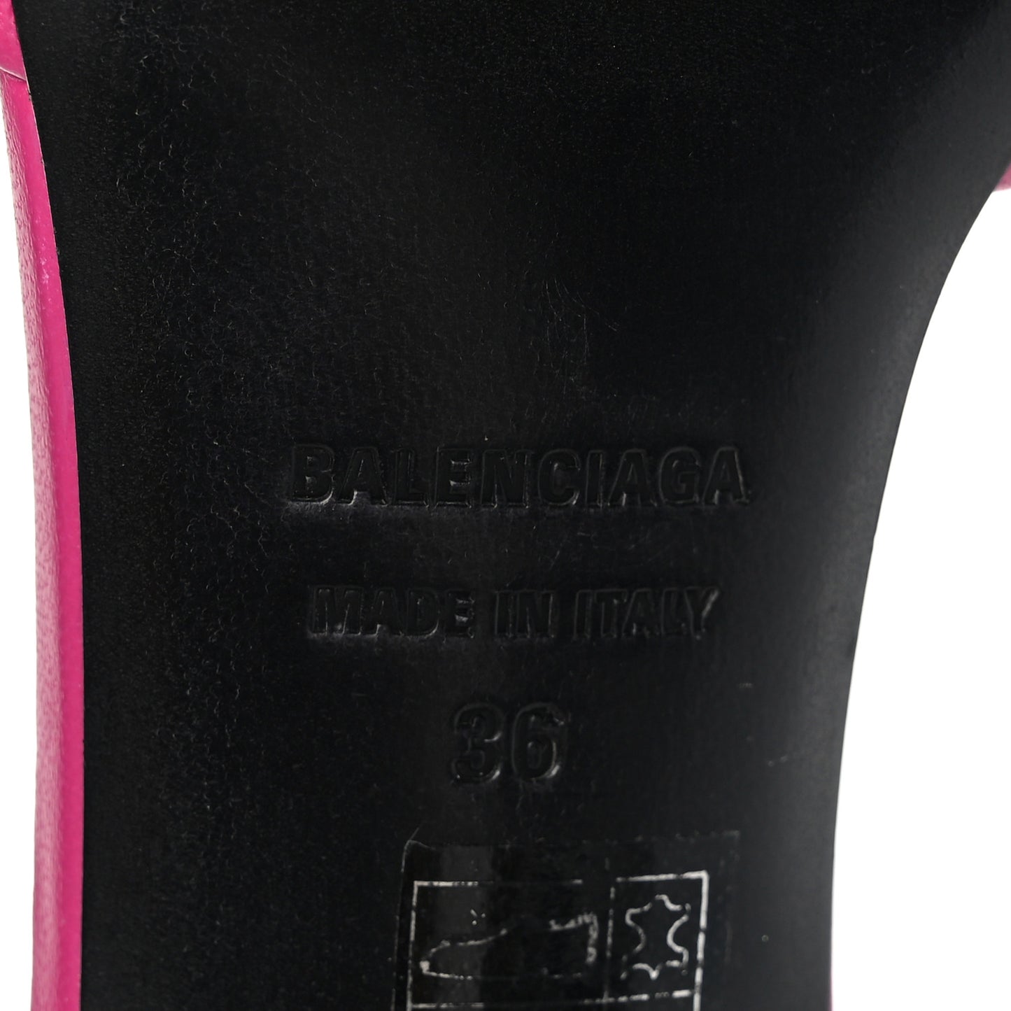 Soft Nappa Square Knife Bow Mule Sandals 36 Magenta Pink