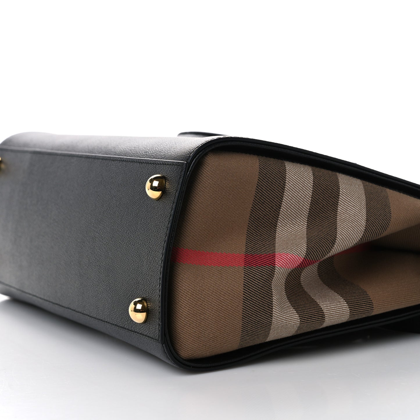 Calfskin Mega Check Small Banwell Tote Black