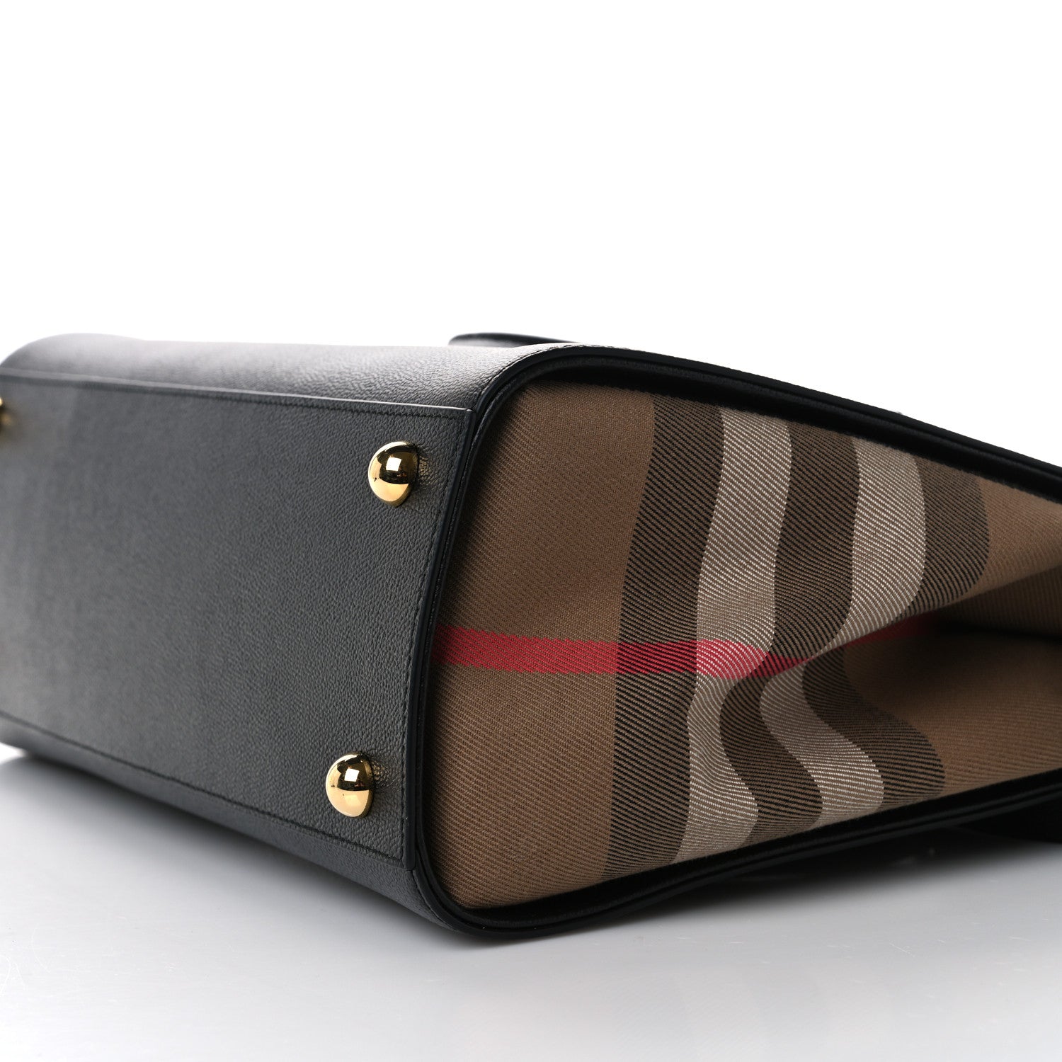 Burberry Calfskin Mega Check Small Banwell Tote Black 8 of 9