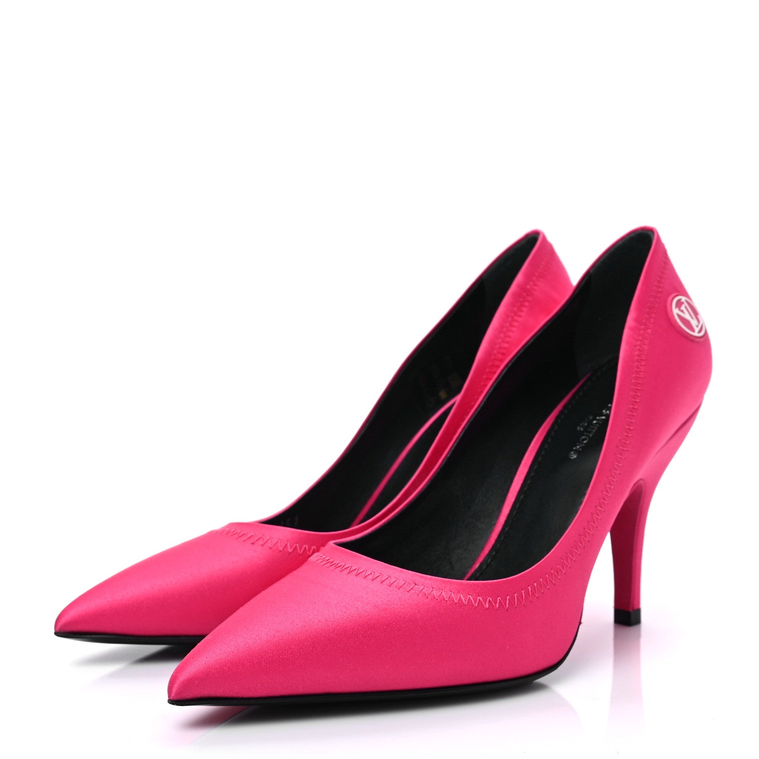 Louis Vuitton Satin Archlight Pumps 37 Rose Pop Pink 3 of 7