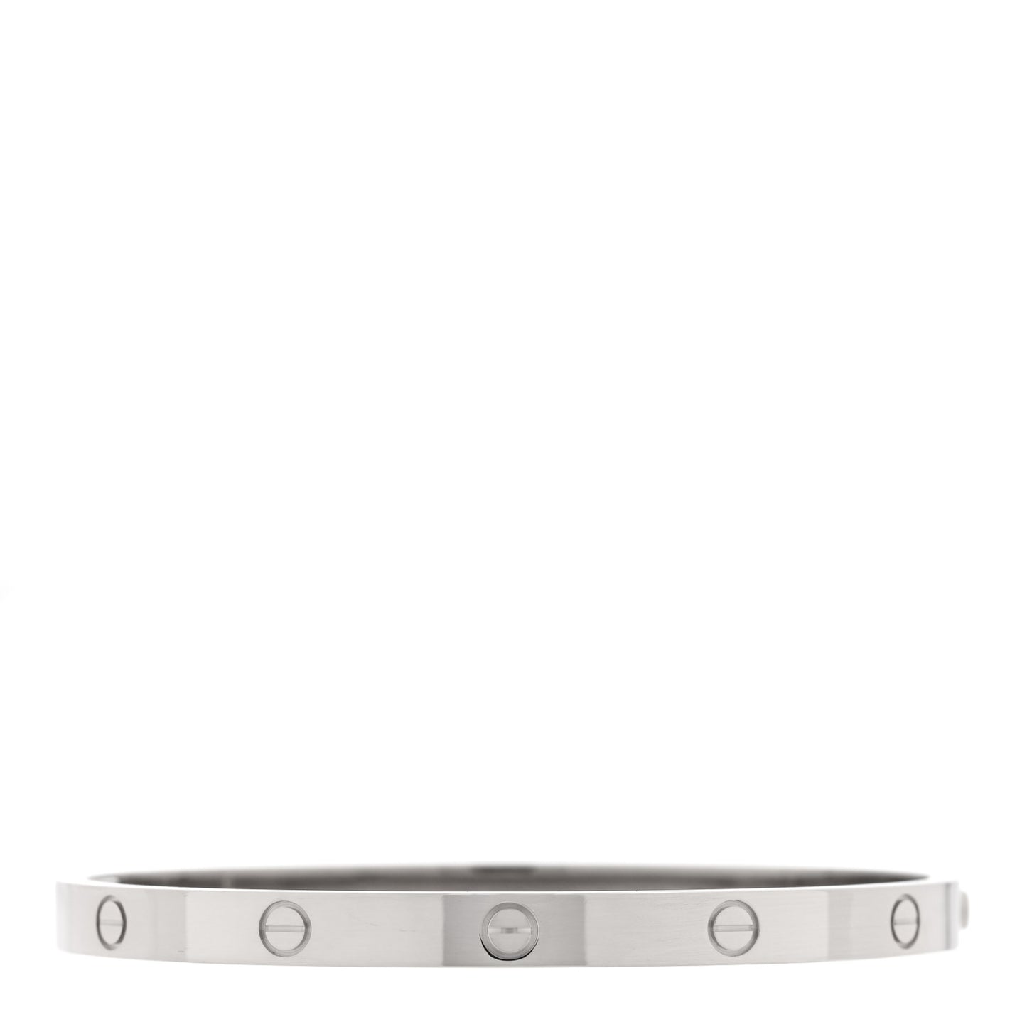 18K White Gold Medium LOVE Bracelet 17