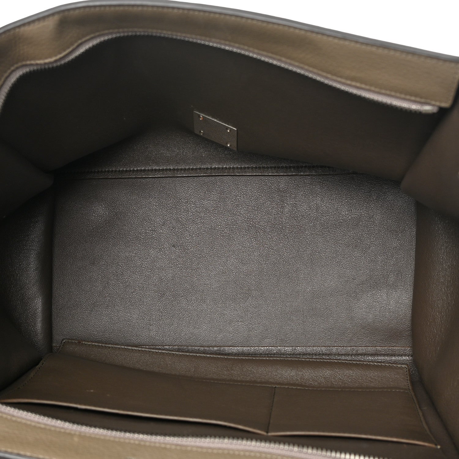 Celine Drummed Calfskin Suede Medium Trapeze Souris 5 of 21