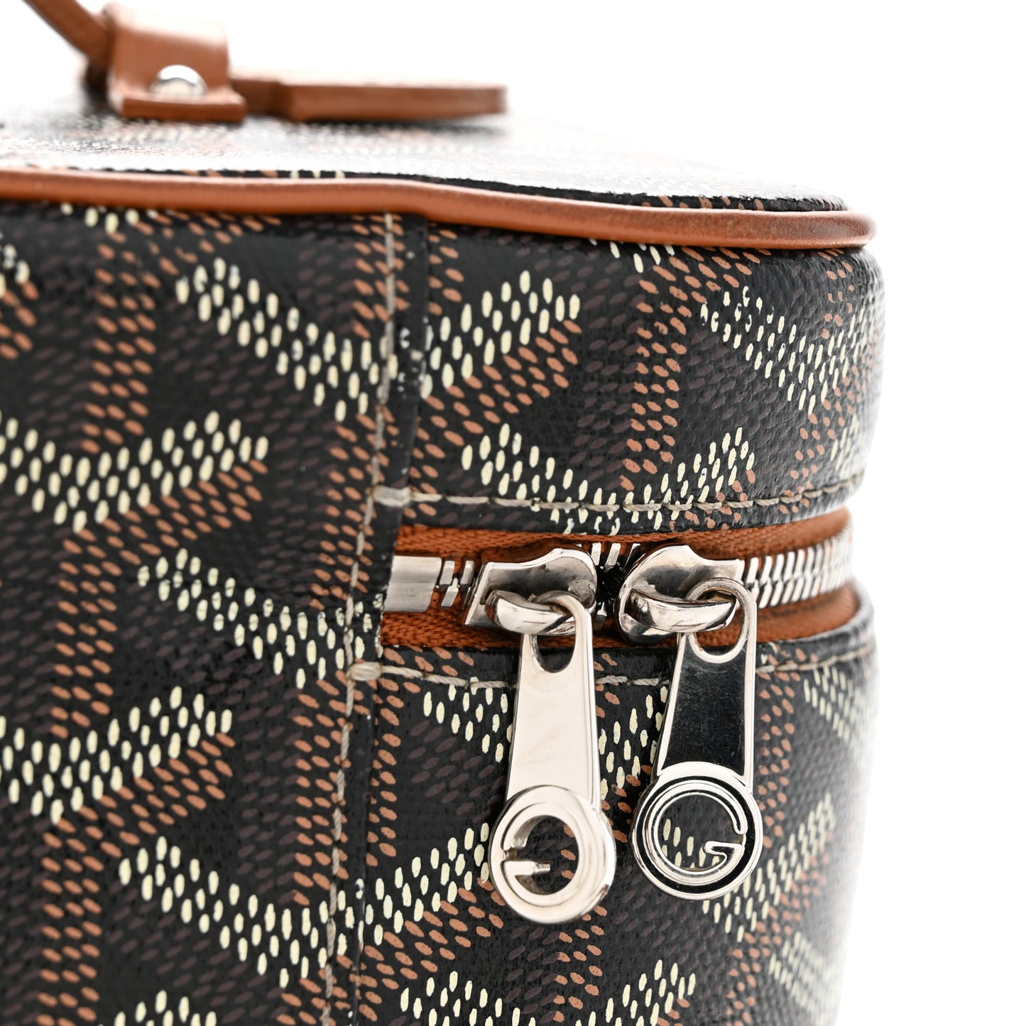 Goyardine Muse Vanity Case Black Gold
