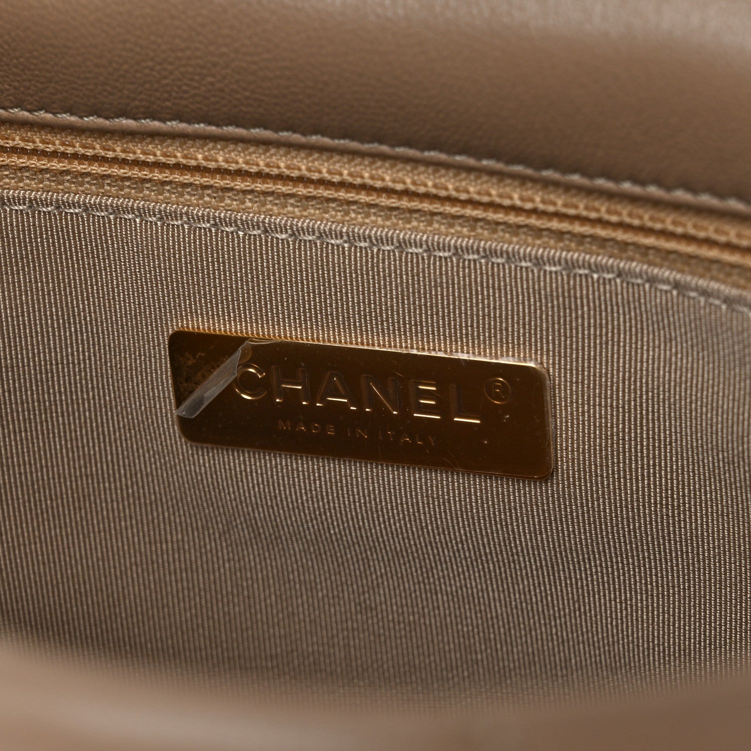 Chanel Lambskin Quilted Medium Chanel 19 Flap Dark Beige 6 of 11