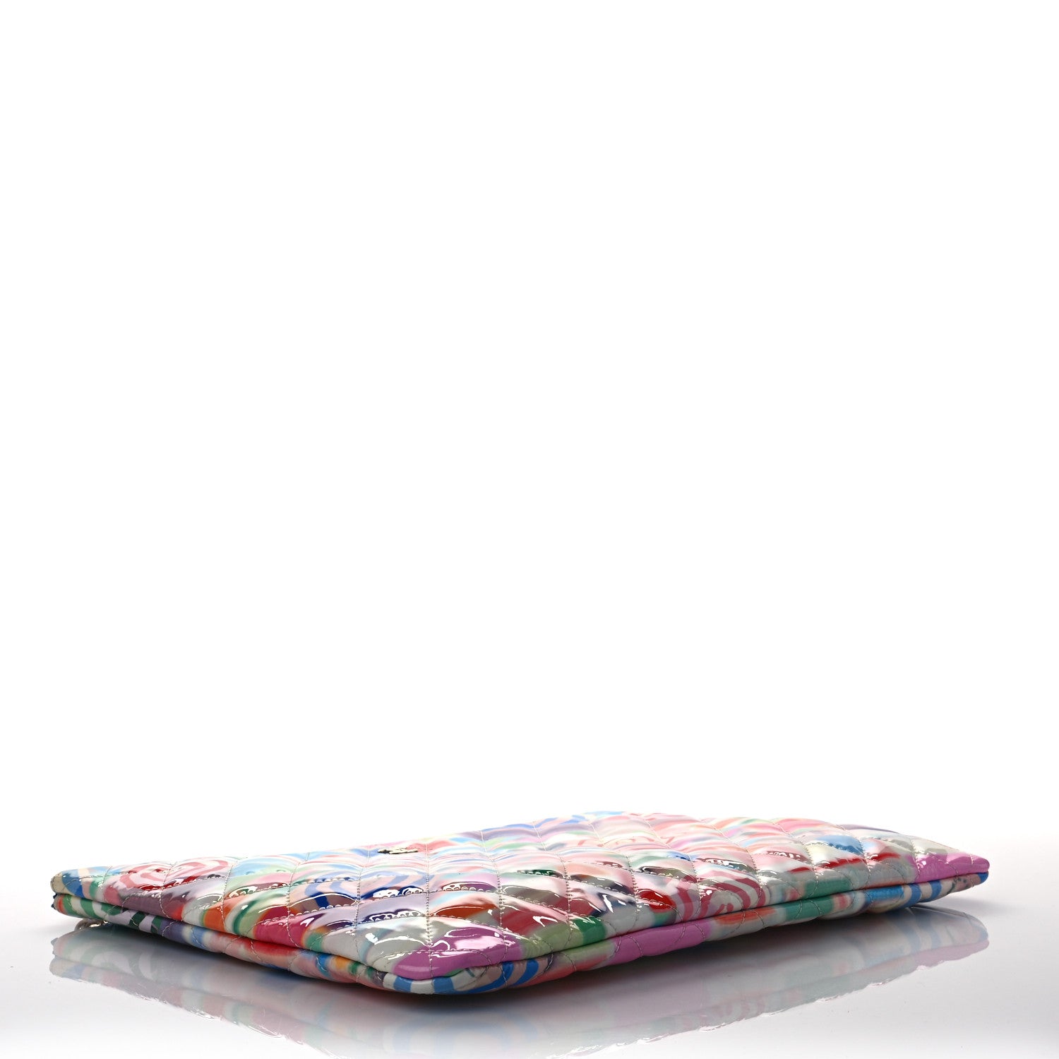 Chanel Patent Calfskin Printed Quilted Large Cosmetic Case Multicolor 4 of 9