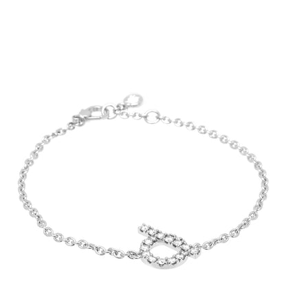 Hermes 18K White Gold Diamond Finesse Bracelet SH 1 of 6