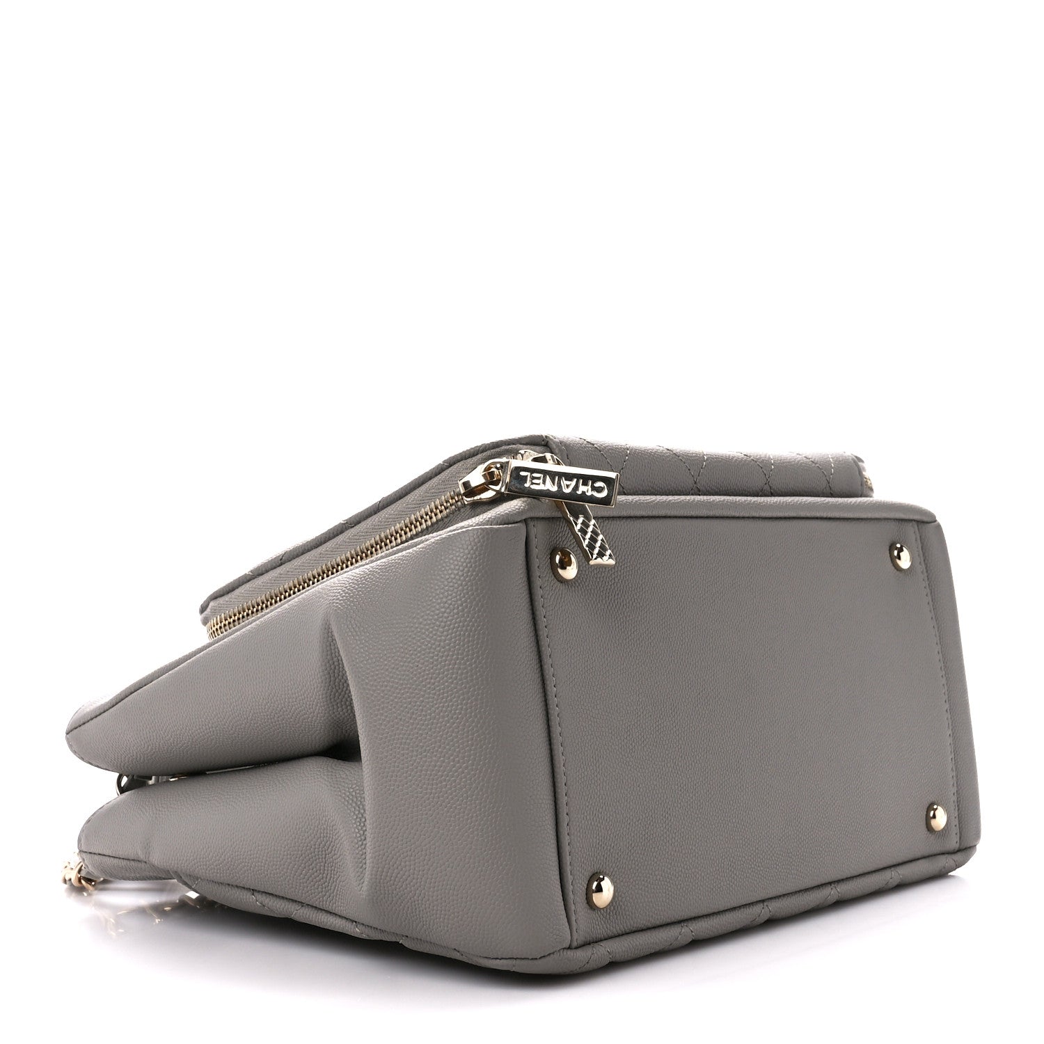Chanel Caviar Quilted Small Business Affinity Shopping Bag Grey 4 of 13