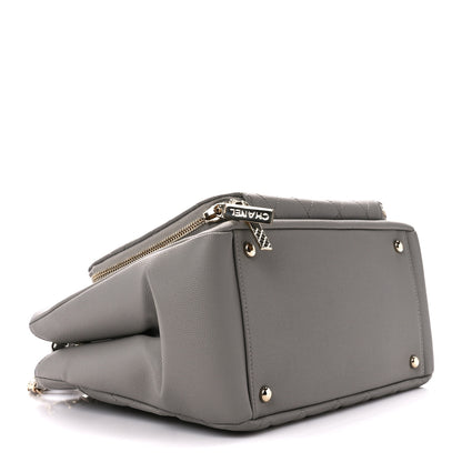 Chanel Caviar Quilted Small Business Affinity Shopping Bag Grey 4 of 13