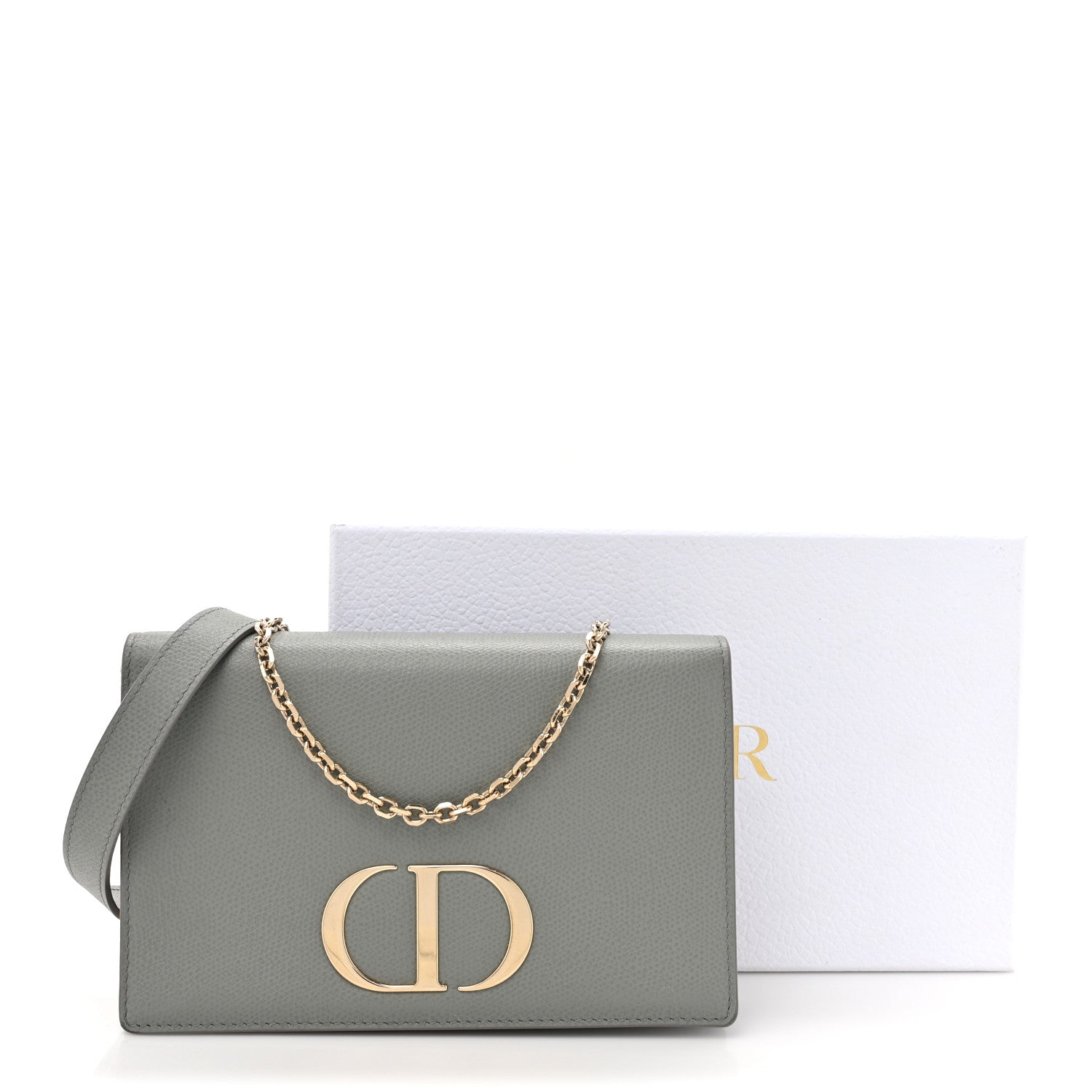 Christian Dior Calfskin 30 Montaigne 2 in 1 Pouch Grey 20 of 20