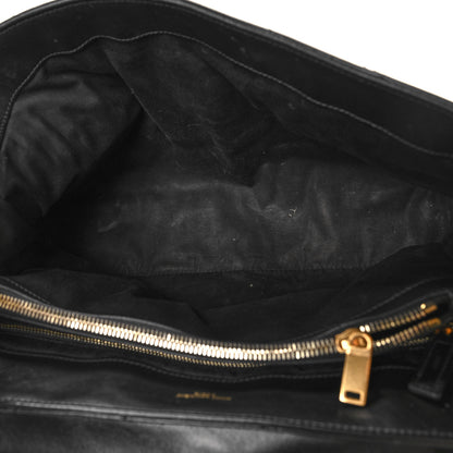 Saint Laurent Calfskin Y Quilted Monogram Large Loulou Chain Satchel Black 5 of 13