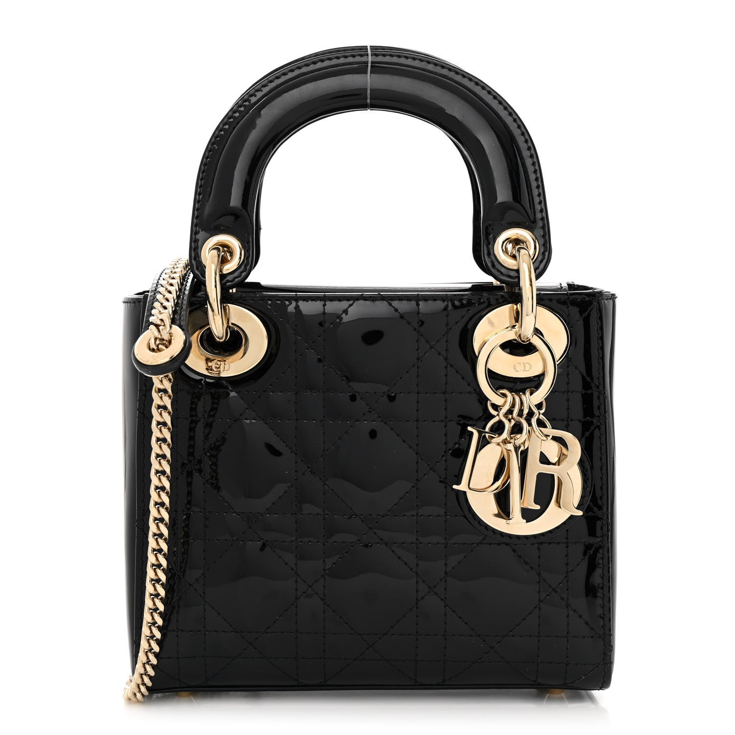 Christian Dior Patent Cannage Mini Lady Dior Black 1 of 11