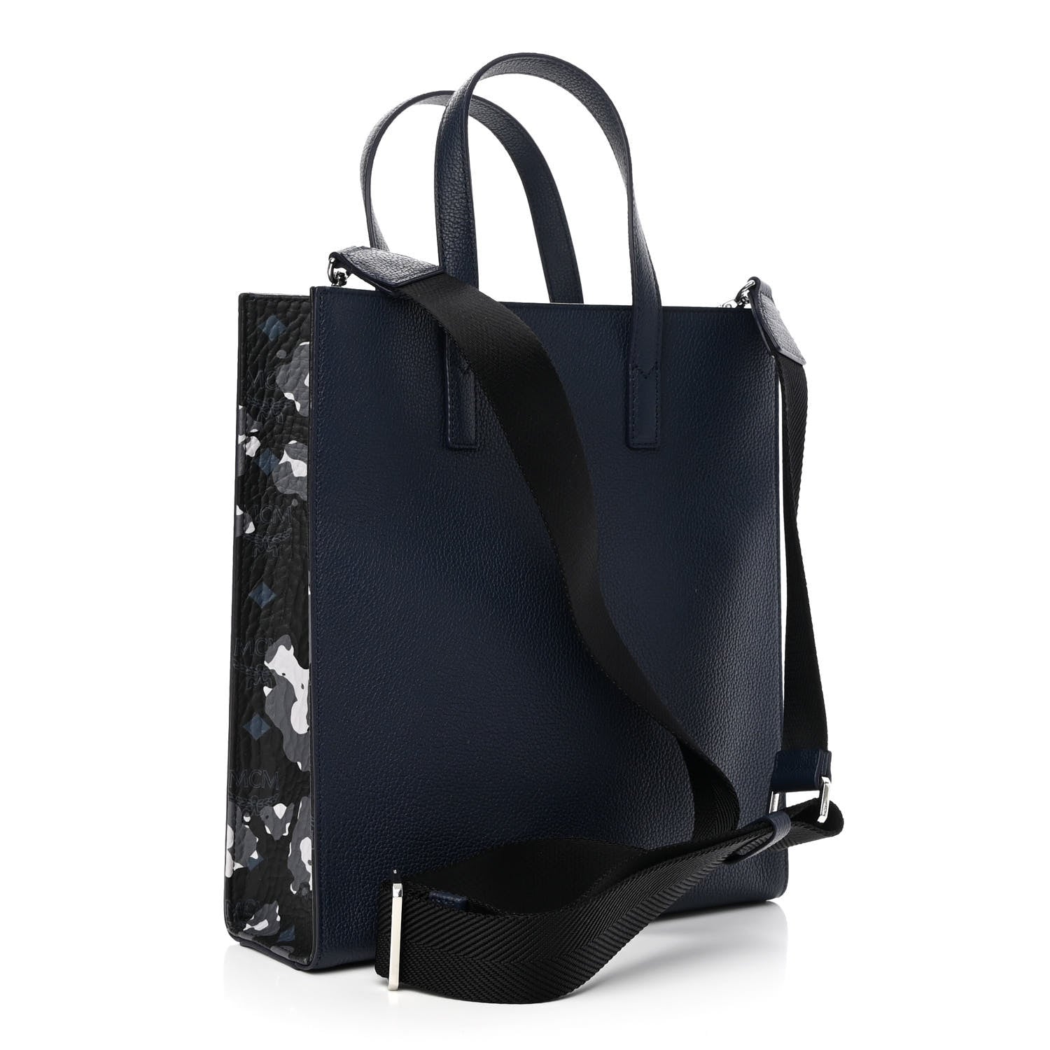 MCM Calfskin Small Portuna Tote Black 2 of 8