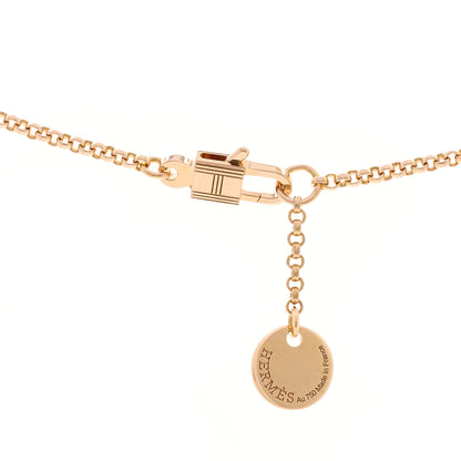Hermes 18K Rose Gold Clou d'H Pendant Necklace 4 of 4